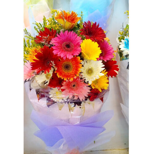 decorated gerbera bouquet
