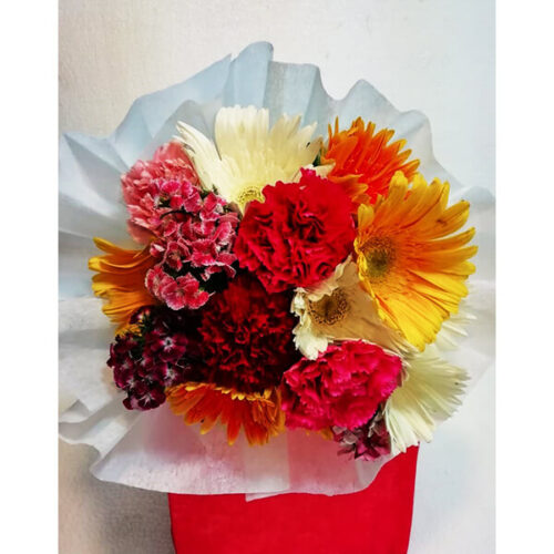 gerbera carnation williams vase