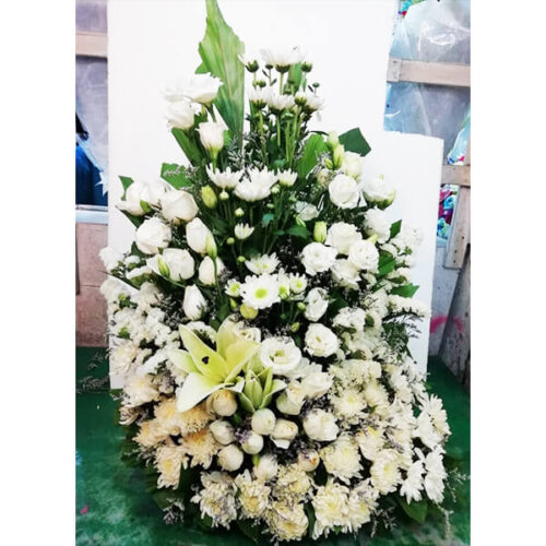 unique flower basket of lily eustoma rose statics limo mum