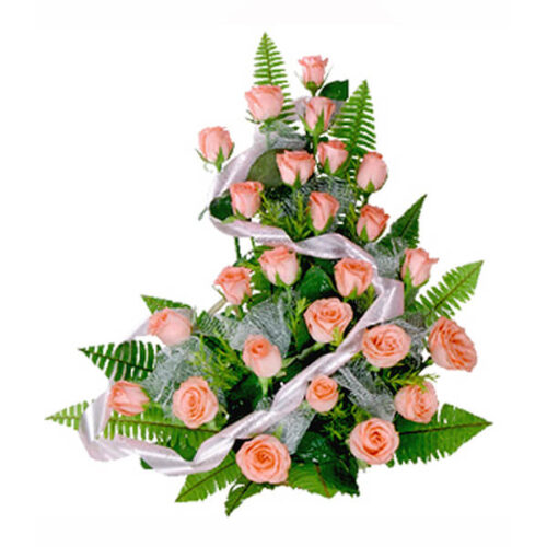 pinkish red color lovely rose basket